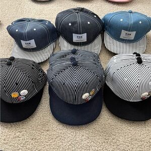 Lot of 6 Unbranded Adjustable Hats Caps Mixed Styles Streetwear – New